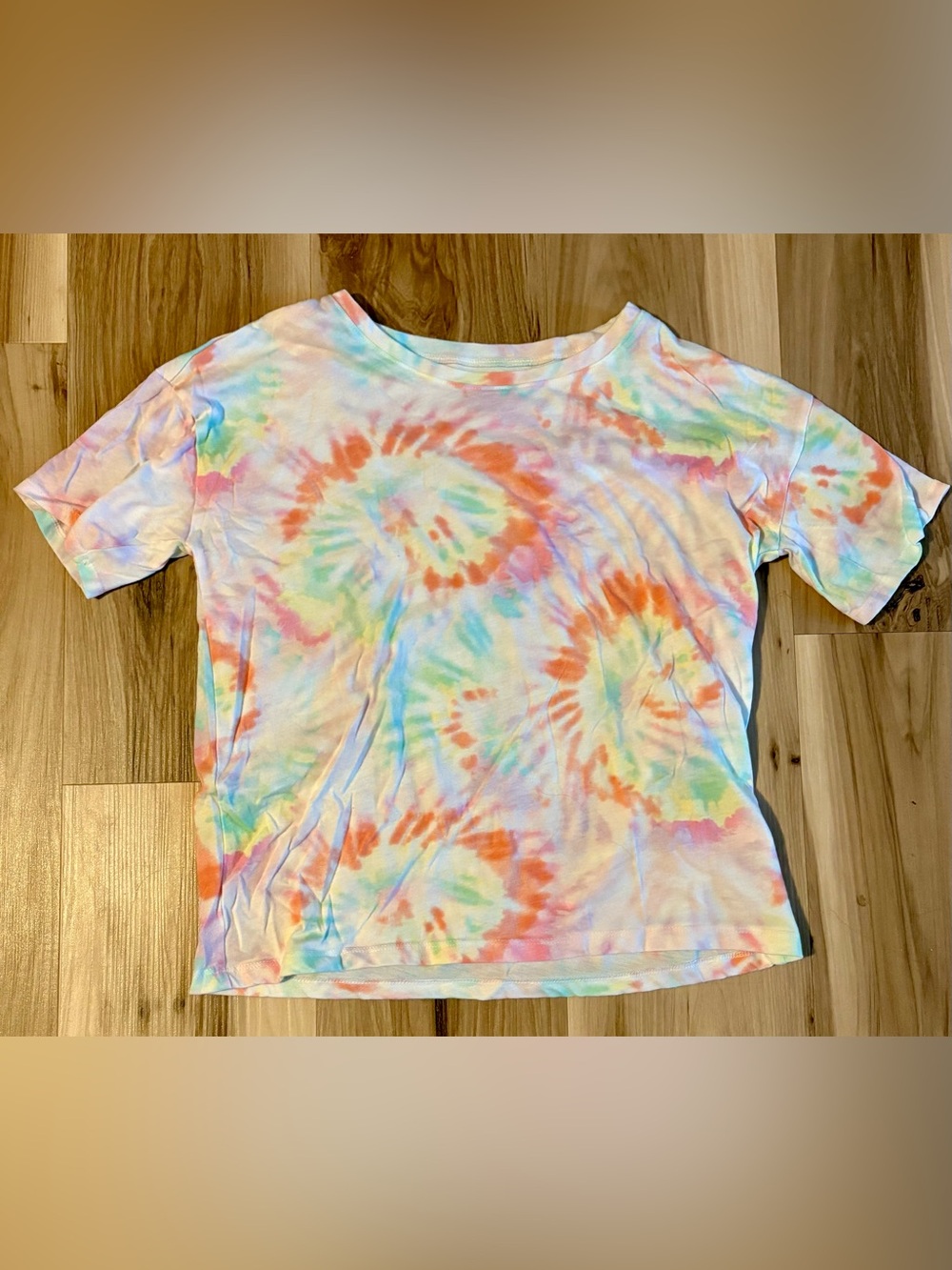 Girls Pastel Tie-Dye Short Sleeve Tee - Multicolor